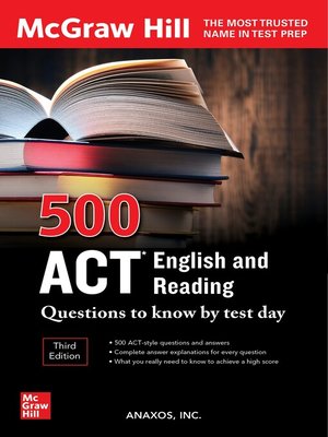 500 ACT English and Reading Questions to Know by Test Day - ebook